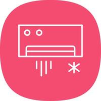 Air Conditioning Line Curve Icon vector