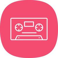 Cassette Line Curve Icon vector