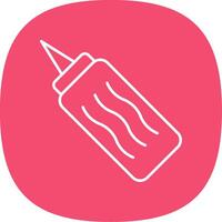 Mayonnaise Line Curve Icon vector