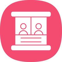 Ticket Box Line Two Color Icon vector