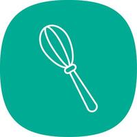 Whisk Line Curve Icon vector