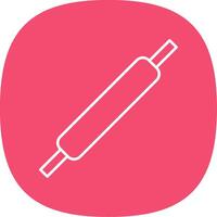 Rolling Pins Line Curve Icon vector
