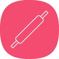 Rolling Pins Line Curve Icon vector