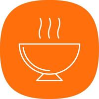 Soup Line Curve Icon vector