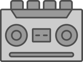 Cassette Recorder Fillay Icon vector