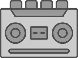 Cassette Recorder Fillay Icon vector