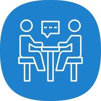 Meeting Line Curve Icon vector