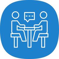 Meeting Line Curve Icon vector