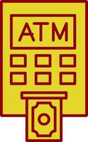 Atm Machine Line Two Color Icon vector