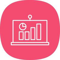 Stats Line Curve Icon vector