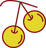 Bing Cherry Line Circle Icon vector