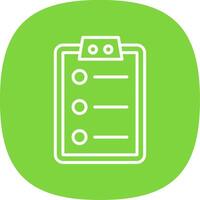 To Do List Line Curve Icon vector