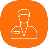 Postman Line Curve Icon vector