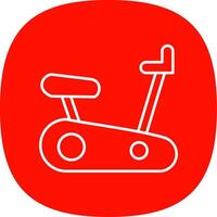 Exercising Bike Line Curve Icon vector