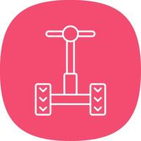 Segway Line Curve Icon vector