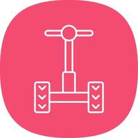 Segway Line Curve Icon vector