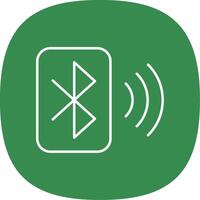 Bluetooth Line Curve Icon vector