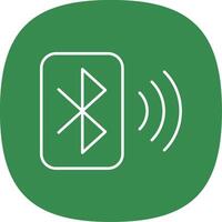 Bluetooth Line Curve Icon vector