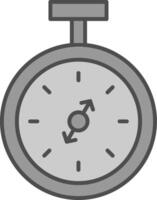 bolsillo reloj relleno icono vector