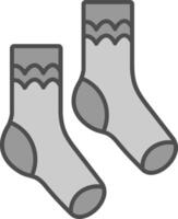 par de calcetines relleno icono vector