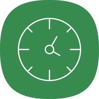 Clock Line Curve Icon vector