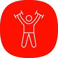Exercise Line Curve Icon vector