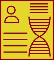 DNA Line Two Color Icon vector