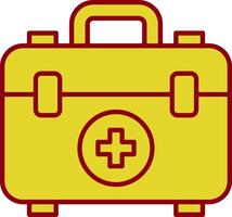 First Aid Box Line Two Color Icon vector