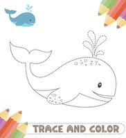 Trace and color for childrens vector