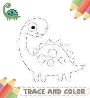 Trace and color for childrens vector