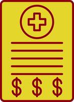 Medical Bill Line Two Color Icon vector