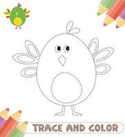 Trace and color for childrens vector