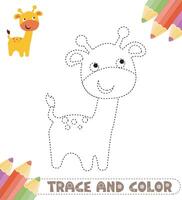 Trace and color for childrens vector