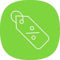Percentage Line Curve Icon vector
