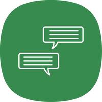 Conversation Line Curve Icon vector