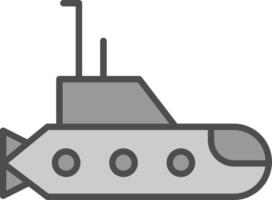 Submarine Fillay Icon vector