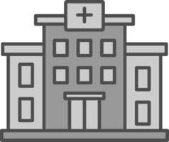 hospital relleno icono vector