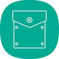Pocket Square Line Curve Icon vector