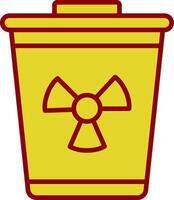 Toxic Waste Line Two Color Icon vector