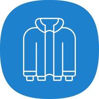 Jacket Line Curve Icon vector