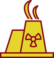 Nuclear Fission Line Two Color Icon vector