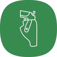 Pistol Holster Line Curve Icon vector