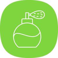 Perfume Bottle Line Curve Icon vector