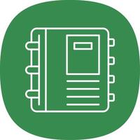 Diary Line Curve Icon vector