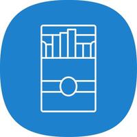 Cigarette Pack Line Curve Icon vector