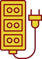 Extension Cord Line Two Color Icon vector