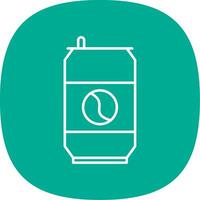 Soda Can Line Curve Icon vector