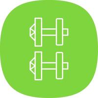 Cuff Links Line Curve Icon vector