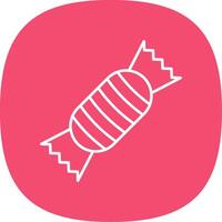 Toffee Line Curve Icon vector