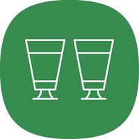 Goblet Line Curve Icon vector